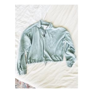 American Eagle Cropped Drawstring Pullover